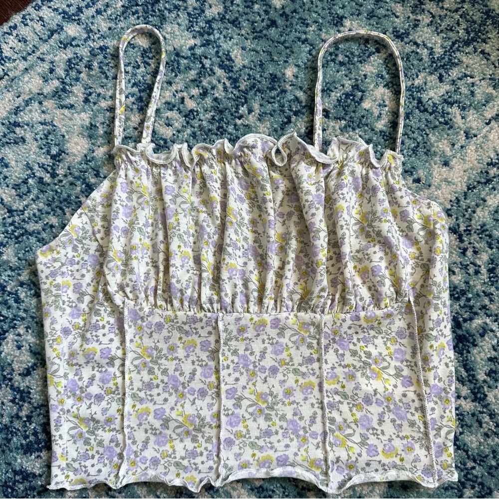 2/$20 | ROMWE | Floral Ruched Bust Cami